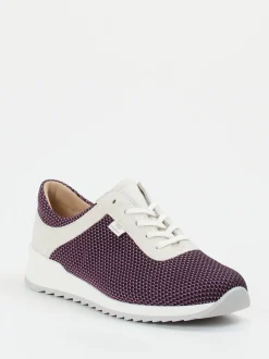 Finn Comfort – Komfort-Sneaker aus Mesh und Nubukleder pflaume