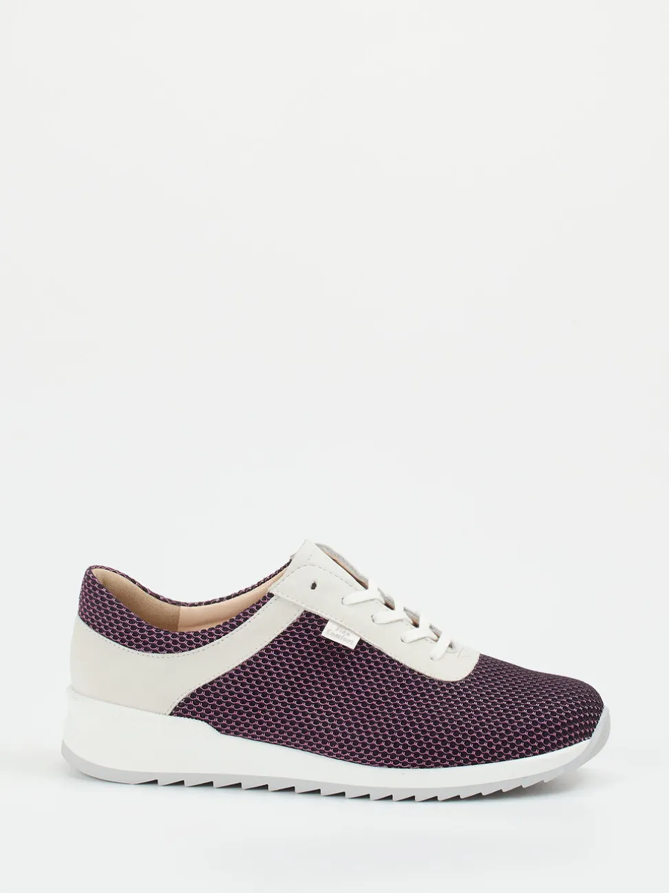 Finn Comfort – Komfort-Sneaker aus Mesh und Nubukleder pflaume