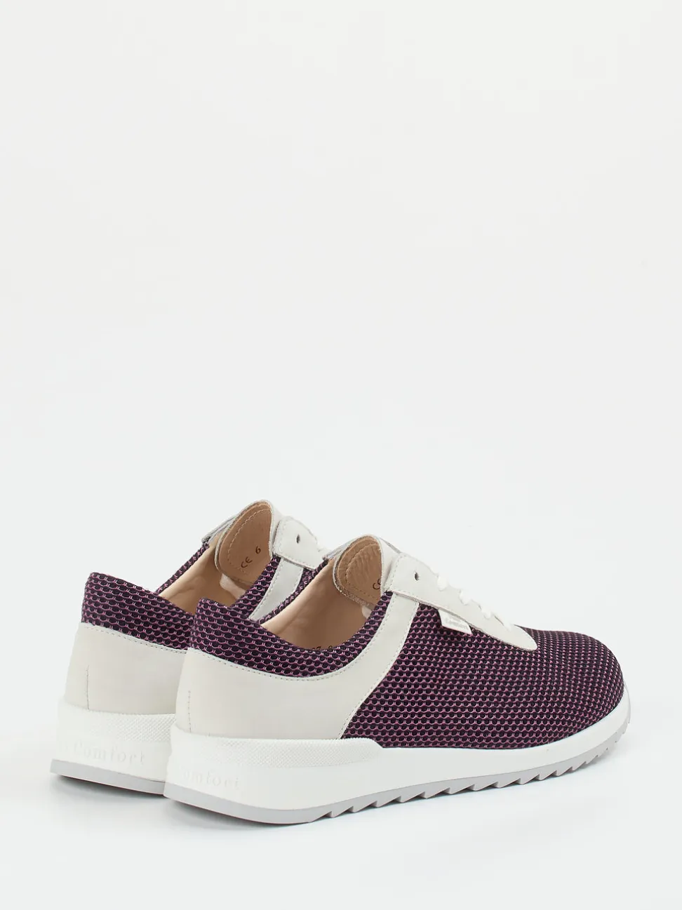 Finn Comfort – Komfort-Sneaker aus Mesh und Nubukleder pflaume