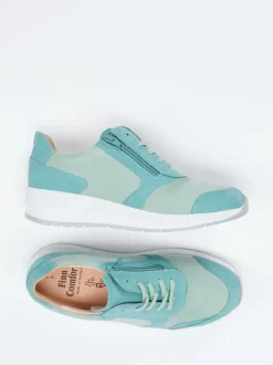 Finn Comfort – Komfort-Sneaker aus Stretch und Veloursleder