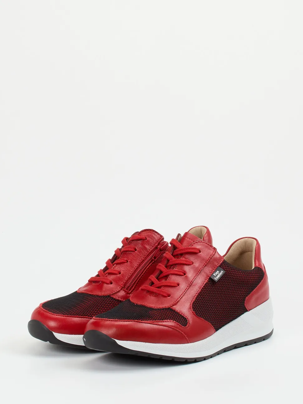 Finn Comfort – Komfort-Sneaker aus Kalbleder rot