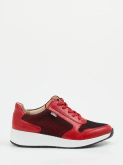 Finn Comfort – Komfort-Sneaker aus Kalbleder rot
