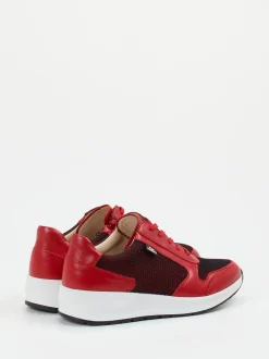 Finn Comfort – Komfort-Sneaker aus Kalbleder rot
