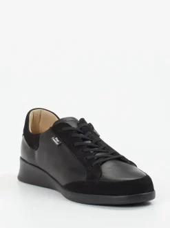 Finn Comfort – Komfort-Sneaker aus Kalbleder schwarz