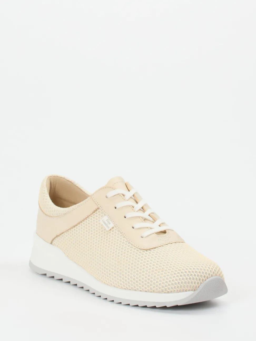 Finn Comfort – Komfort-Sneaker aus Meshtextil beige