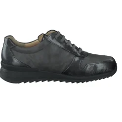 Finn Comfort – Komfort-Sneaker aus Lackleder grau