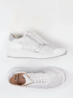 Finn Comfort – Komfort-Sneaker aus Kalbleder Weiß