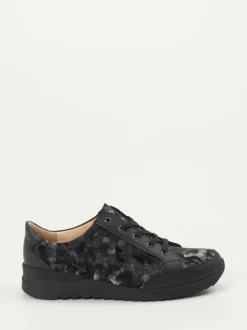 Finn Comfort – Komfort-Sneaker aus geprägtem Leder Schwarz