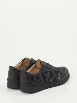 Finn Comfort – Komfort-Sneaker aus geprägtem Leder Schwarz