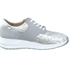 Finn Comfort – Komfort-Sneaker aus Stretch und Nubukleder grau