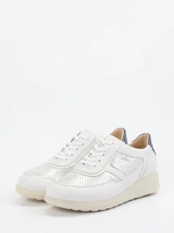 Finn Comfort – Komfort-Sneaker aus Glattleder Offwhite