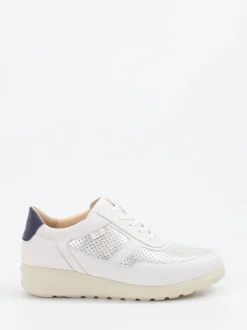 Finn Comfort – Komfort-Sneaker aus Glattleder Offwhite