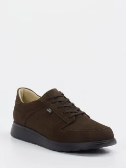 Finn Comfort – Komfort-Sneaker aus Veloursleder braun