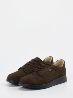 Finn Comfort – Komfort-Sneaker aus Veloursleder braun