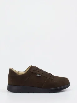 Finn Comfort – Komfort-Sneaker aus Veloursleder braun