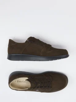 Finn Comfort – Komfort-Sneaker aus Veloursleder braun