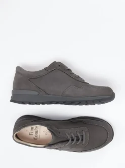 Finn Comfort – Komfort-Sneaker aus Nubukleder anthrazit