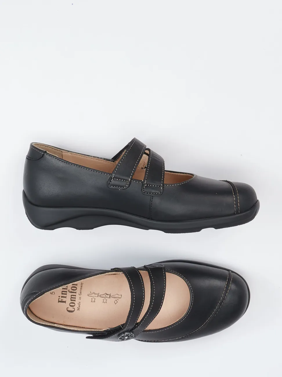 Finn Comfort – Mary Janes aus Kalbleder schwarz