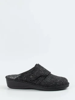 Finn Comfort – Pantoffeln aus Wollfilz in Anthrazit