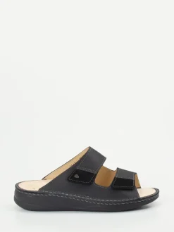 Finn Comfort – Pantolette aus Fettleder schwarz