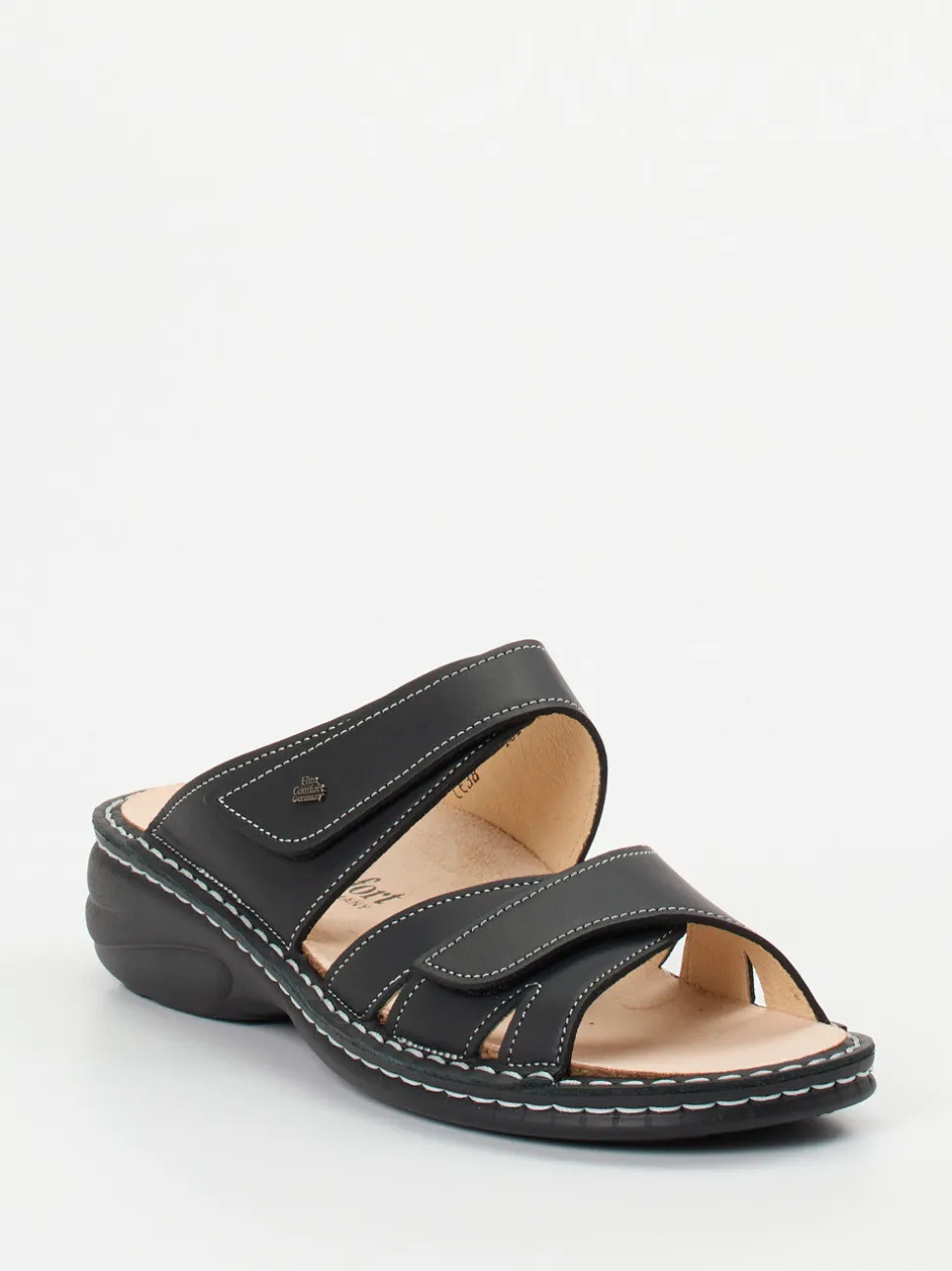 Finn Comfort – Pantolette aus Kalbleder schwarz