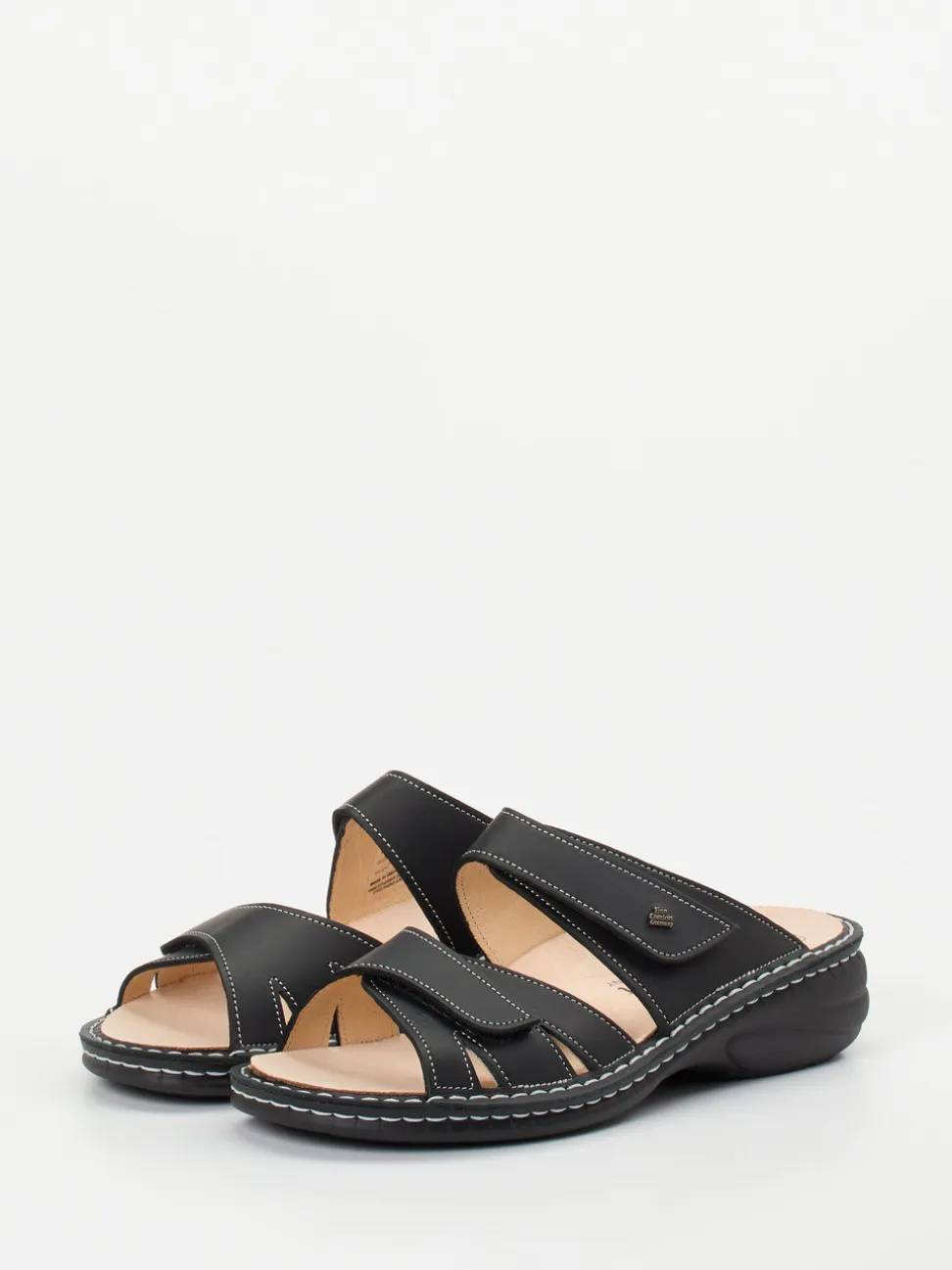 Finn Comfort – Pantolette aus Kalbleder schwarz