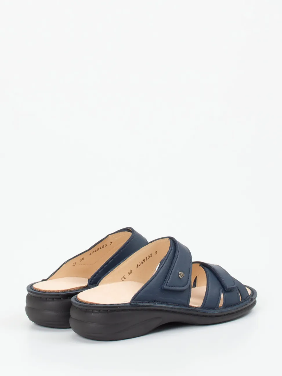 Finn Comfort – Pantolette aus Kalbleder Dunkelblau