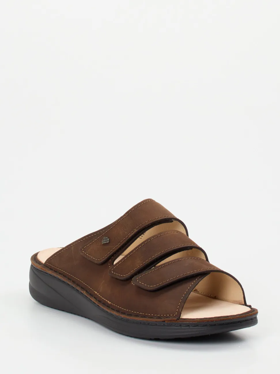 Finn Comfort – Pantolette aus Fettleder dunkelbraun
