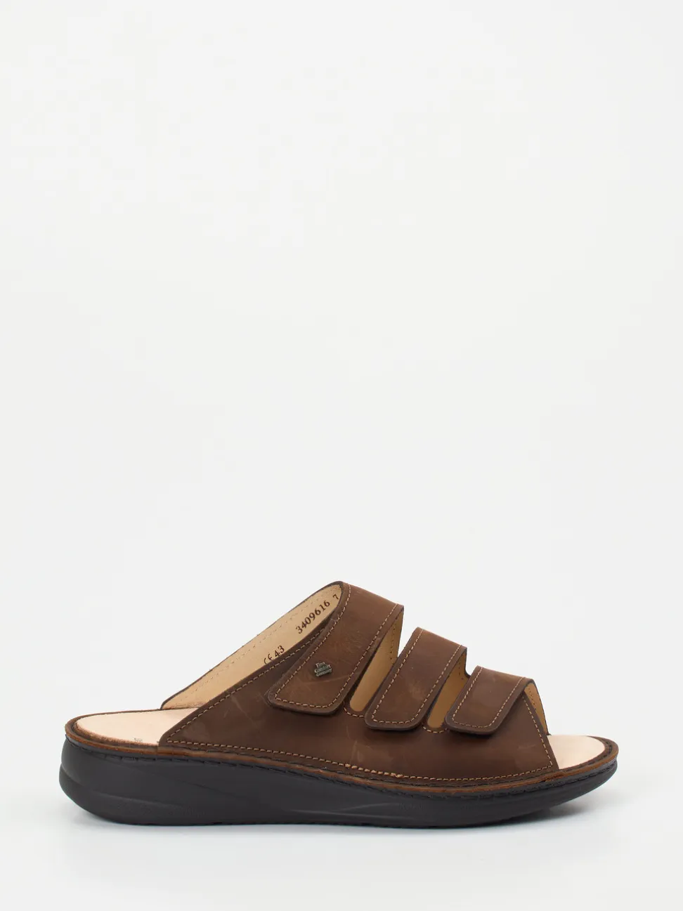 Finn Comfort – Pantolette aus Fettleder dunkelbraun