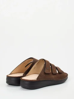 Finn Comfort – Pantolette aus Fettleder dunkelbraun