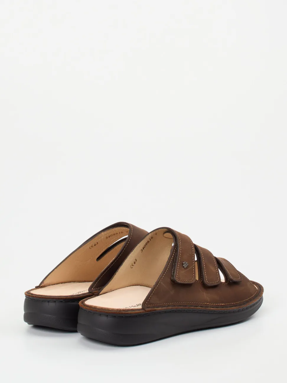 Finn Comfort – Pantolette aus Fettleder dunkelbraun