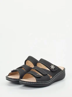 Finn Comfort – Pantolette aus Kalbleder Schwarz
