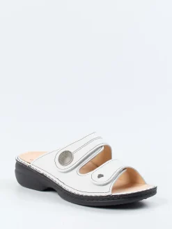 Finn Comfort – Pantolette aus Kalbleder weiß