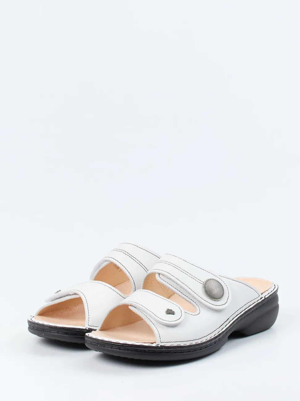 Finn Comfort – Pantolette aus Kalbleder weiß