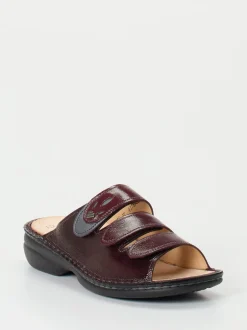 Finn Comfort – Pantolette aus Lackleder Bordeauxrot