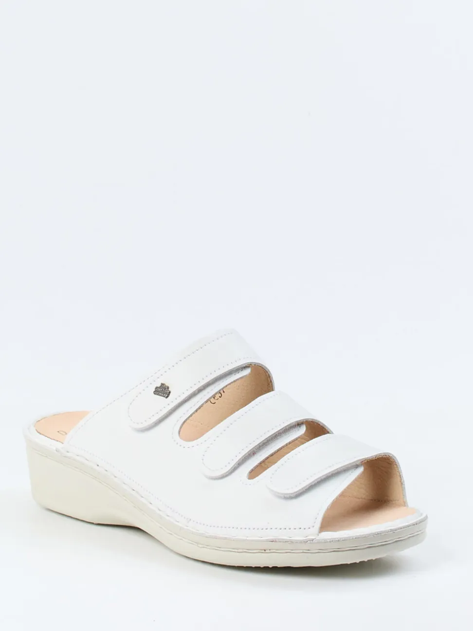 Finn Comfort – Pantolette aus Kalbleder Weiß