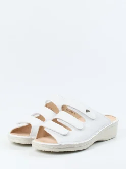 Finn Comfort – Pantolette aus Kalbleder Weiß