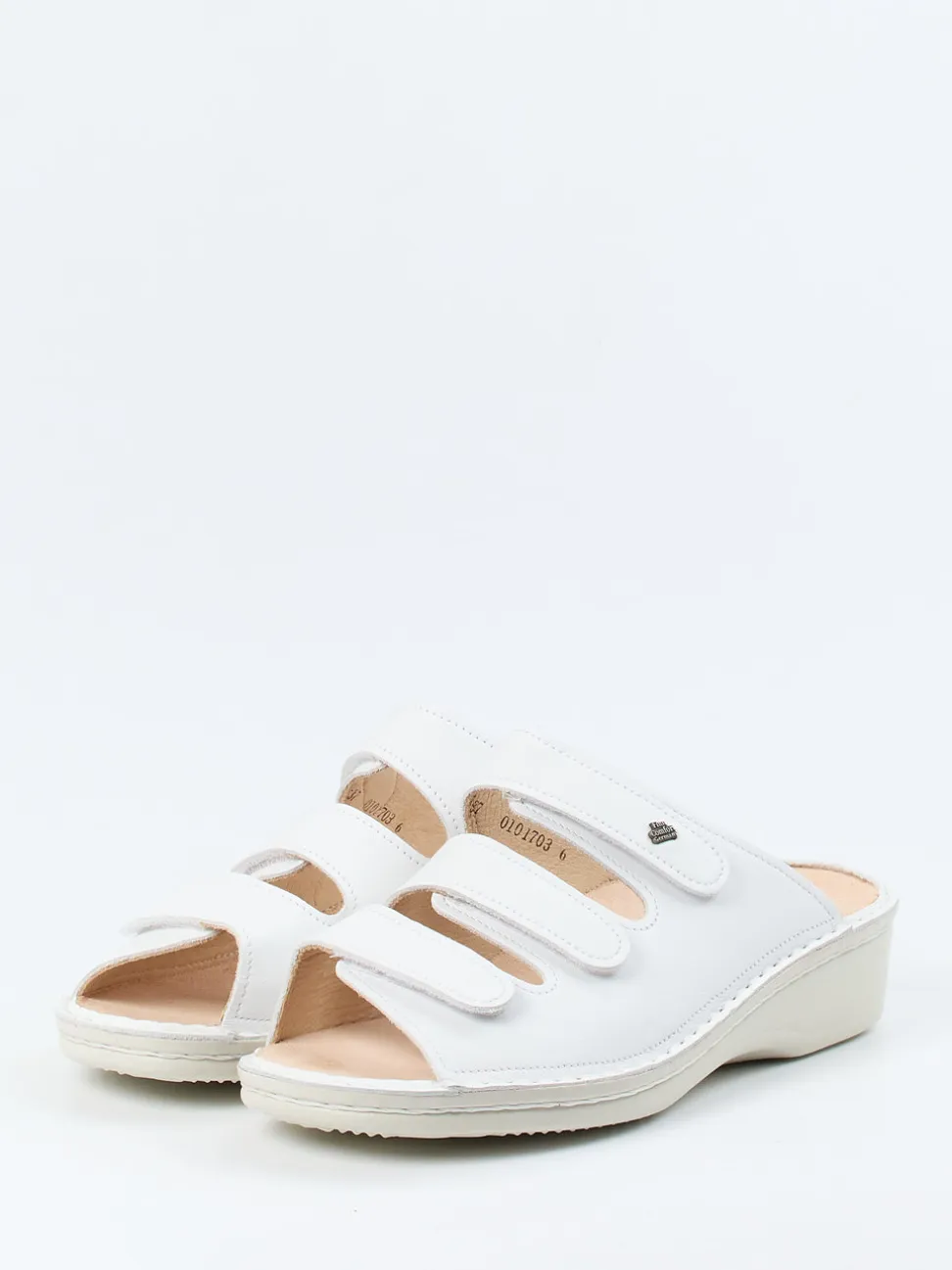 Finn Comfort – Pantolette aus Kalbleder Weiß