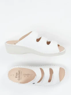 Finn Comfort – Pantolette aus Kalbleder Weiß