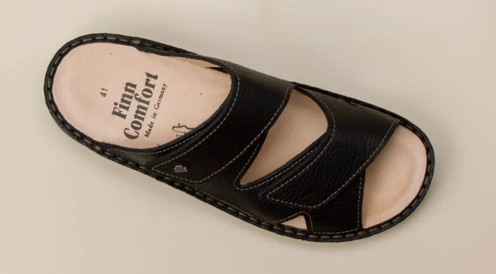 Finn Comfort – Pantolette aus Kalbleder schwarz
