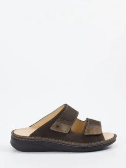 Finn Comfort – Pantolette aus Nubukleder Dunkelbraun
