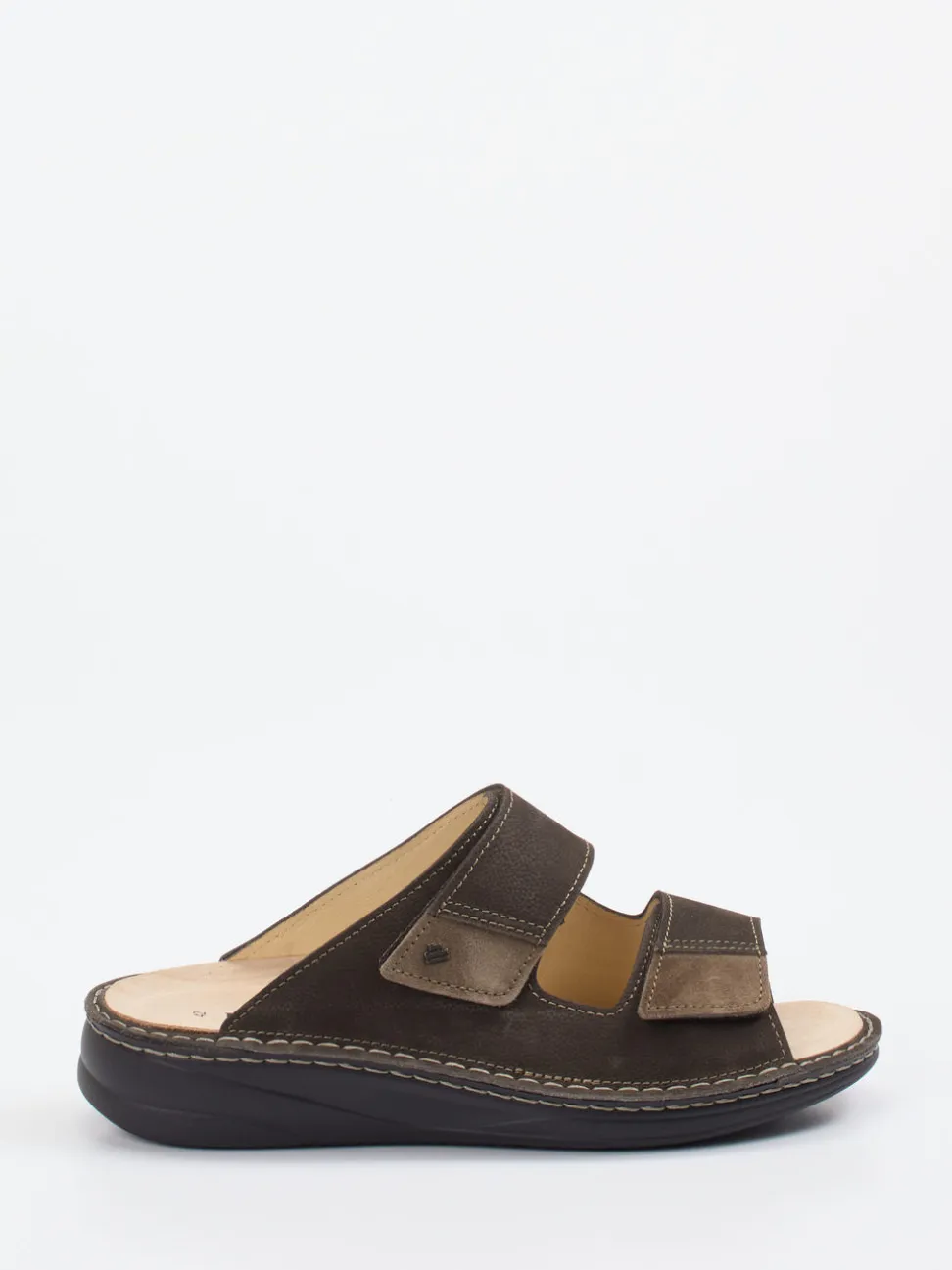 Finn Comfort – Pantolette aus Nubukleder Dunkelbraun