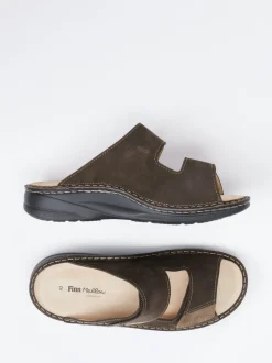 Finn Comfort – Pantolette aus Nubukleder Dunkelbraun