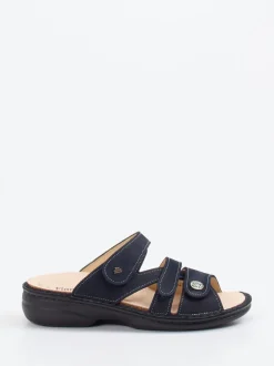 Finn Comfort – Pantolette aus Nubukleder dunkelblau