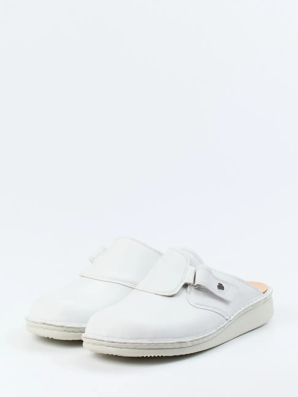 Finn Comfort – Pantolette aus Kalbleder weiß