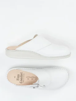 Finn Comfort – Pantolette aus Kalbleder weiß
