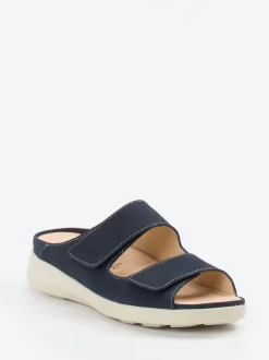 Finn Comfort – Pantolette aus Nubukleder Dunkelblau