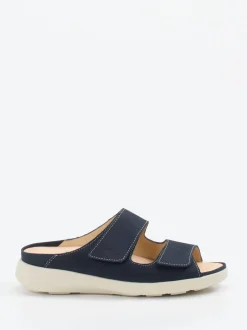 Finn Comfort – Pantolette aus Nubukleder Dunkelblau