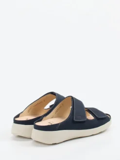 Finn Comfort – Pantolette aus Nubukleder Dunkelblau