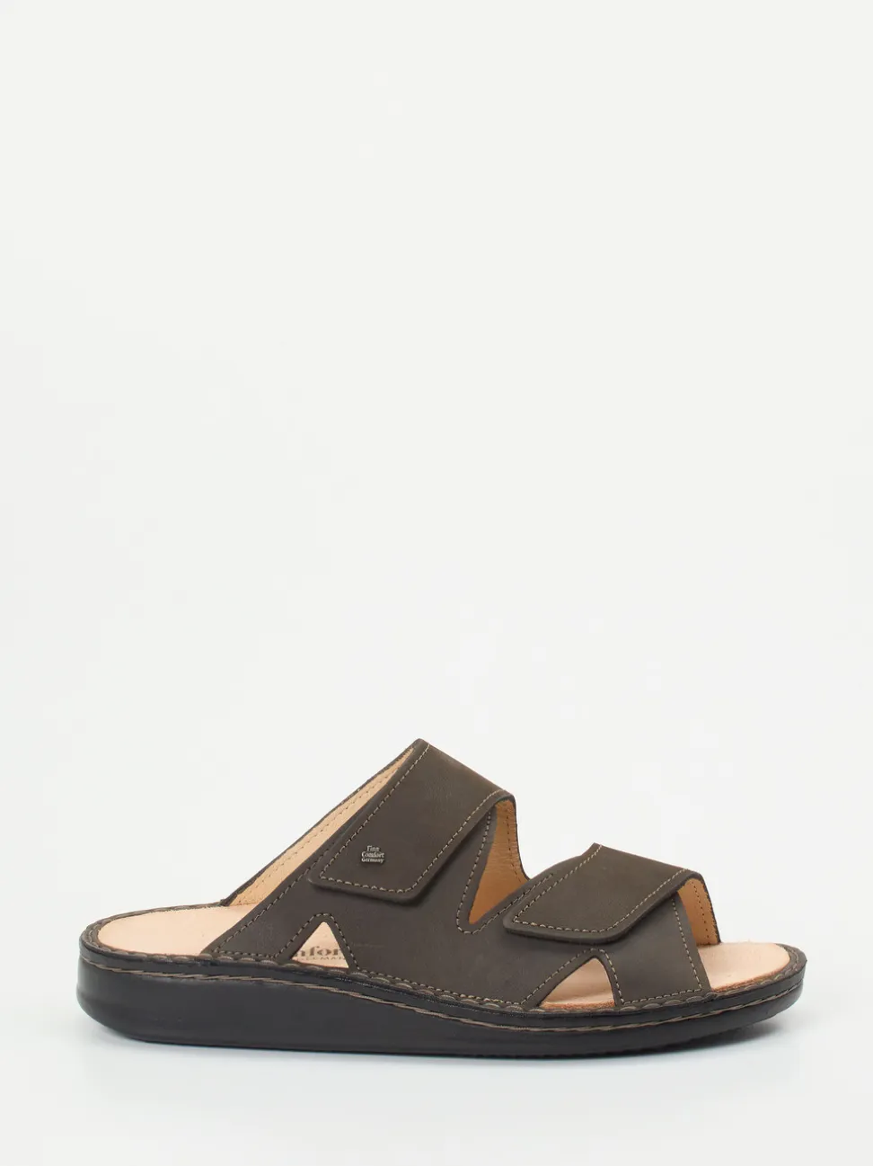 Finn Comfort – Pantolette aus Nubukleder Dunkelbraun